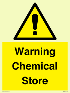 Warning Chemical Store